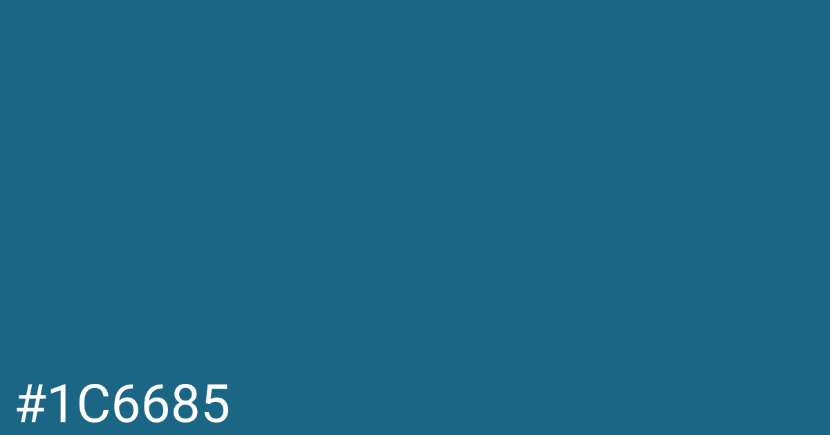 Hex color #1c6685 graphic