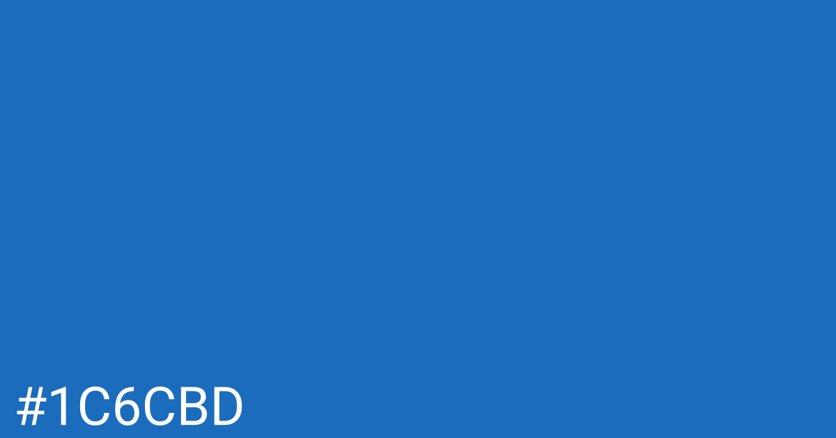Hex color #1c6cbd graphic