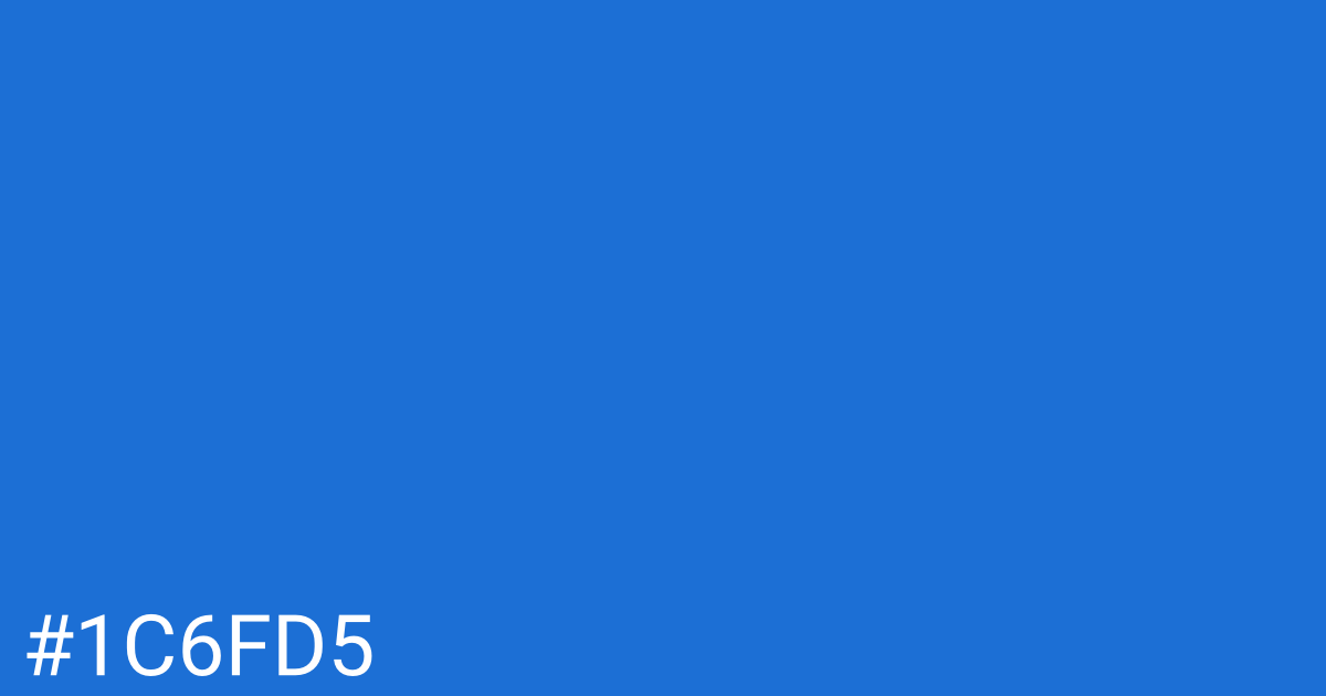 Hex color #1c6fd5 graphic