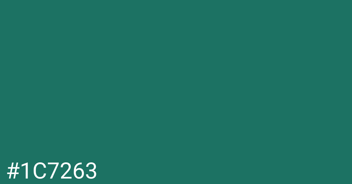 Hex color #1c7263 graphic