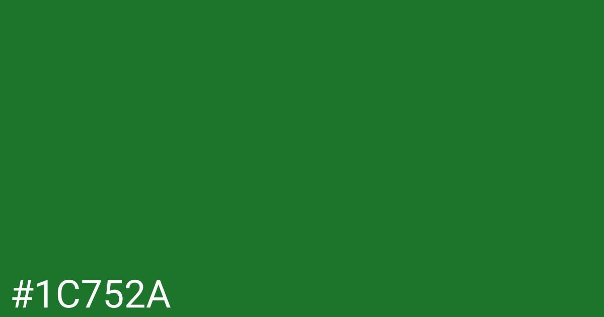 Hex color #1c752a graphic