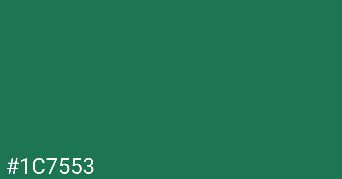 Hex color #1c7553 graphic