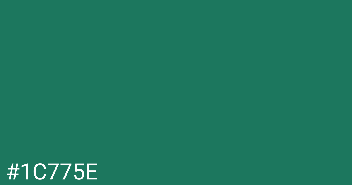 Hex color #1c775e graphic