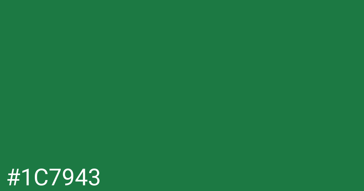 Hex color #1c7943 graphic