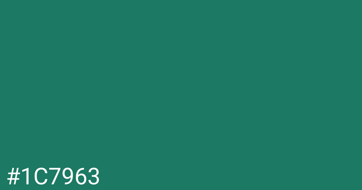 Hex color #1c7963 graphic