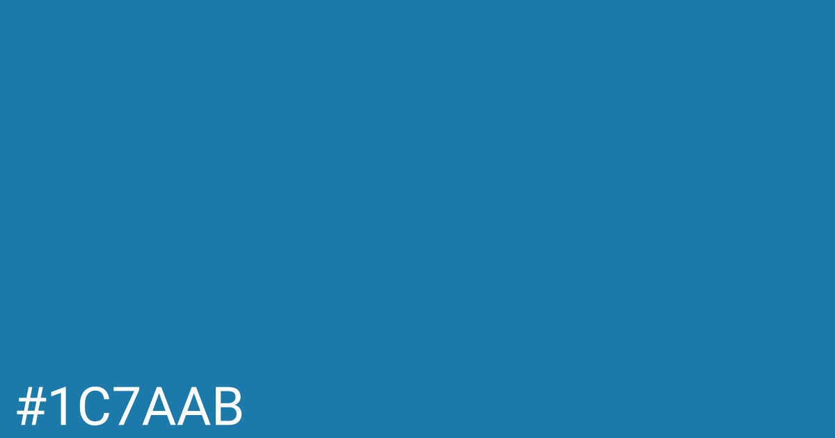 Hex color #1c7aab graphic