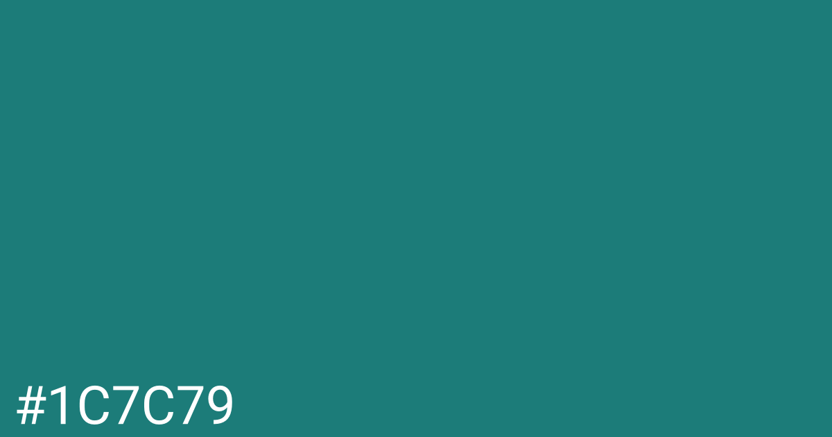 Hex color #1c7c79 graphic