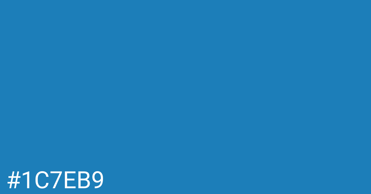 Hex color #1c7eb9 graphic