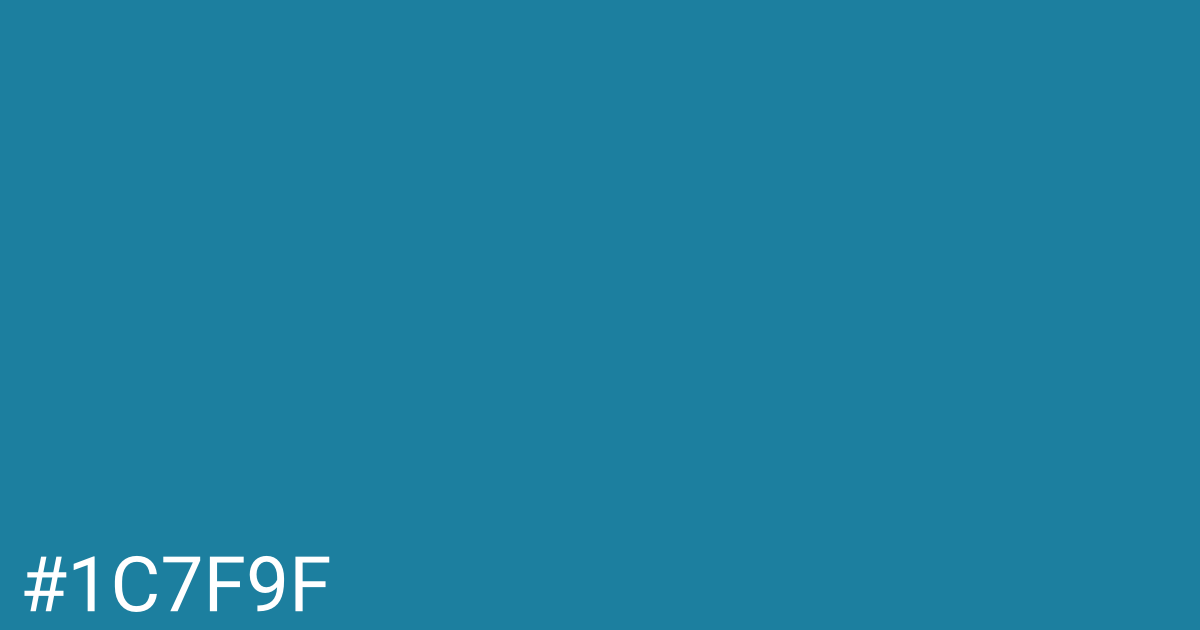 Hex color #1c7f9f graphic