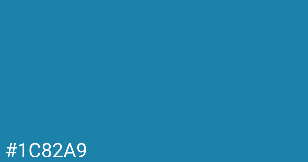 Hex color #1c82a9 graphic