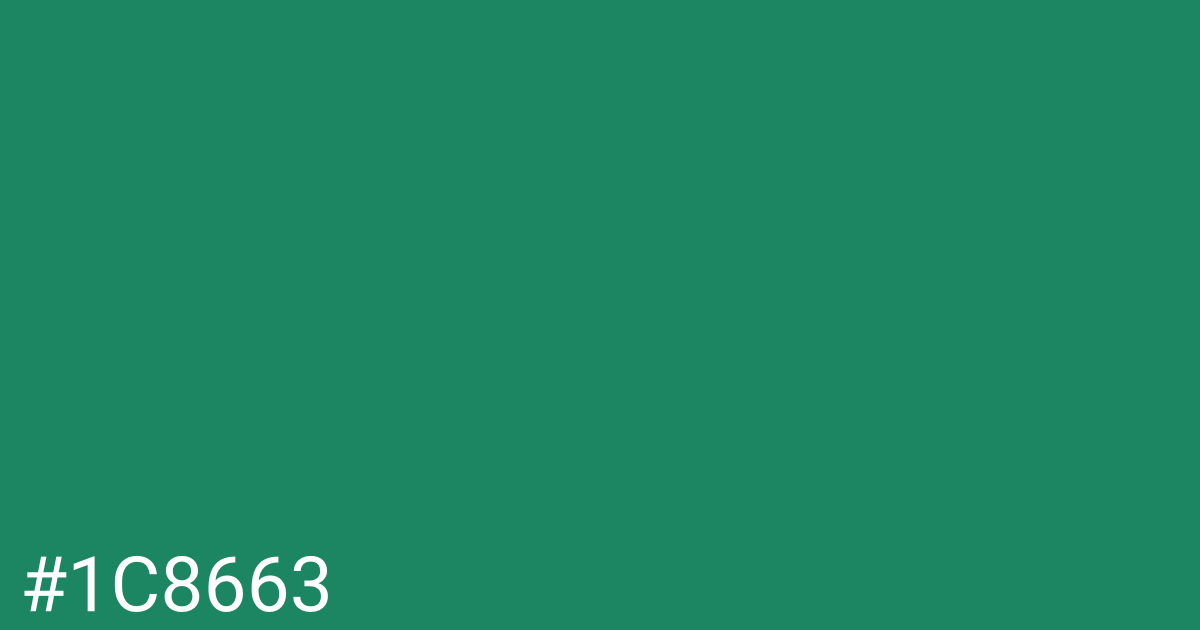 Hex color #1c8663 graphic