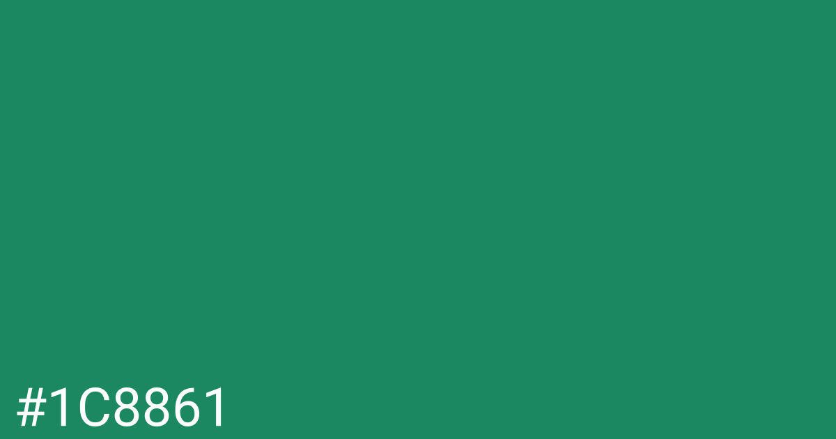 Hex color #1c8861 graphic