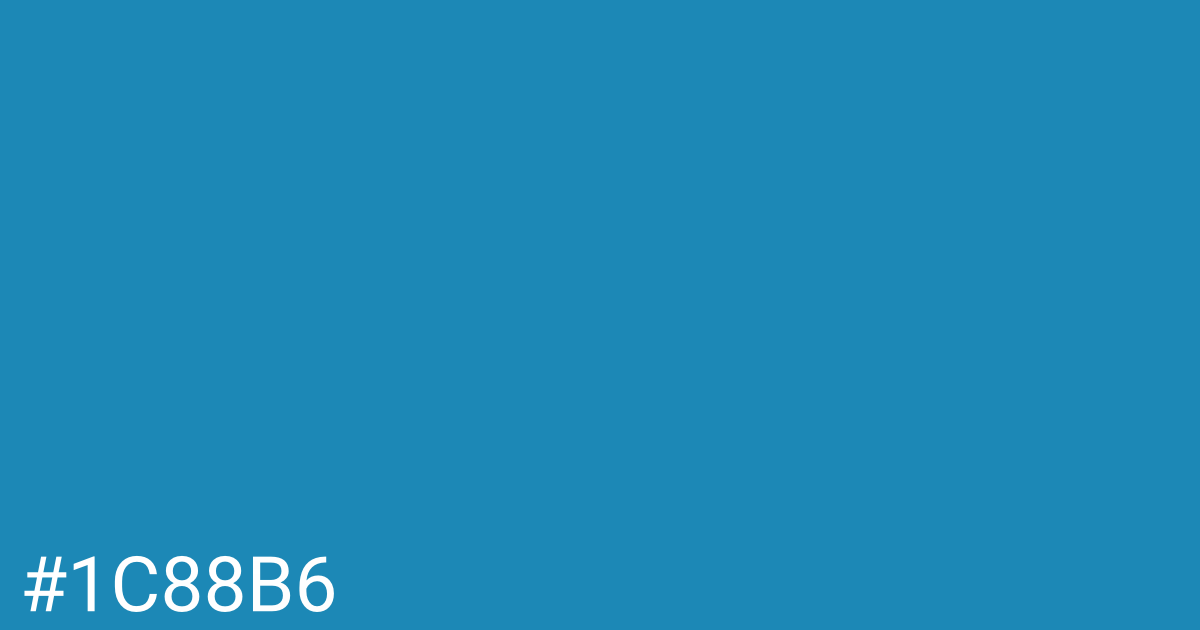 Hex color #1c88b6 graphic