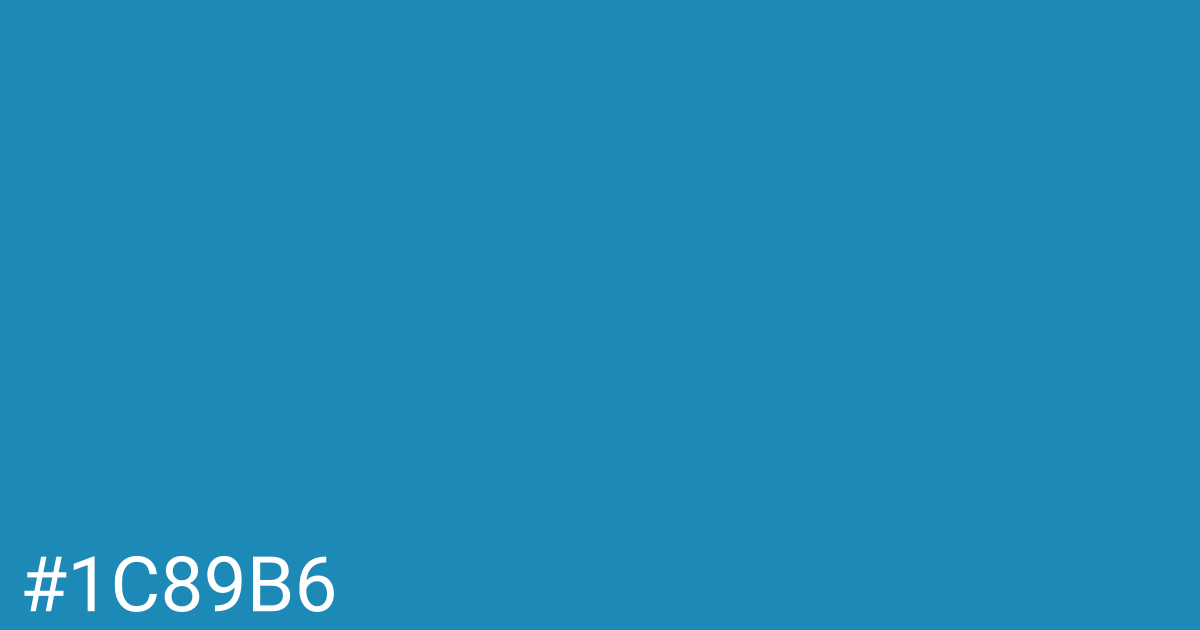 Hex color #1c89b6 graphic