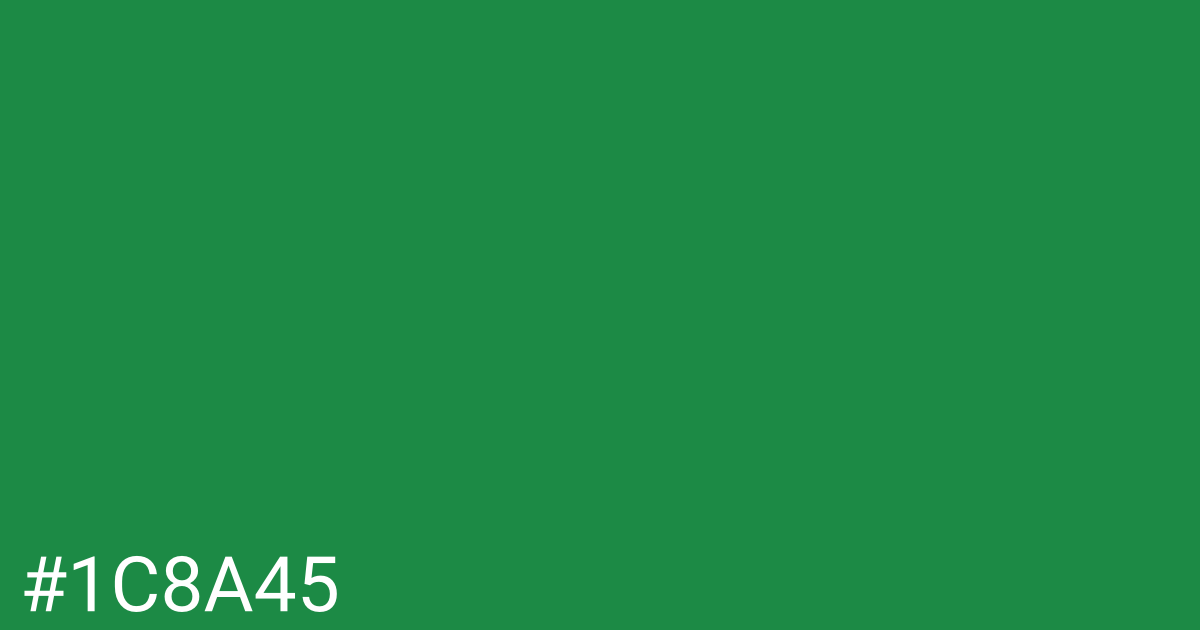 Hex color #1c8a45 graphic