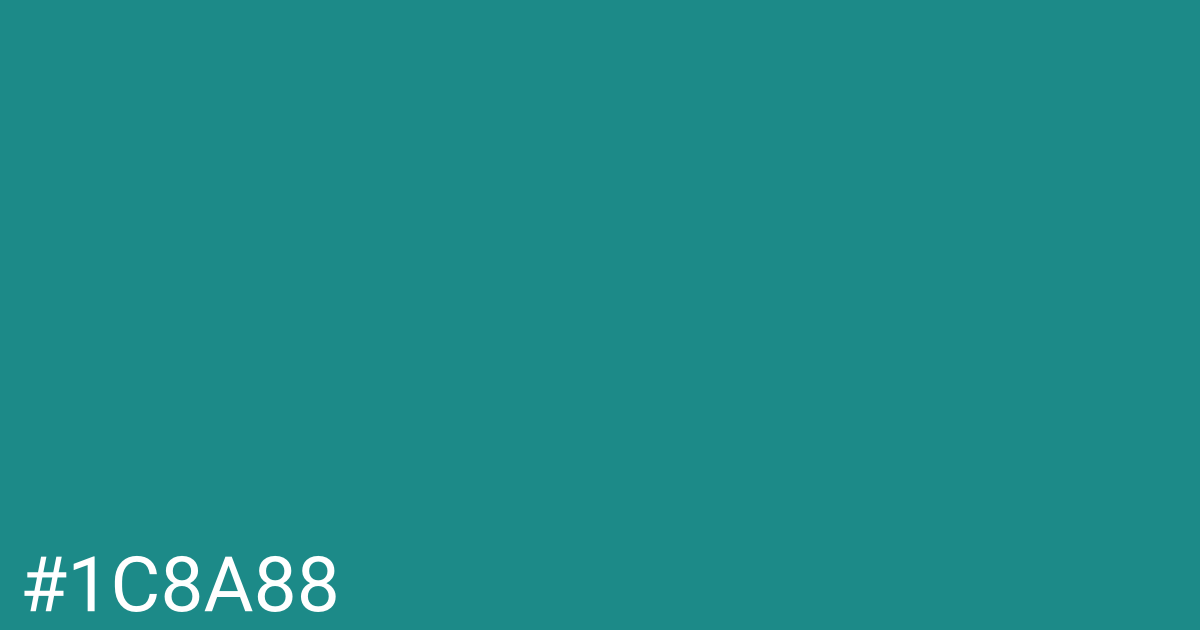 Hex color #1c8a88 graphic