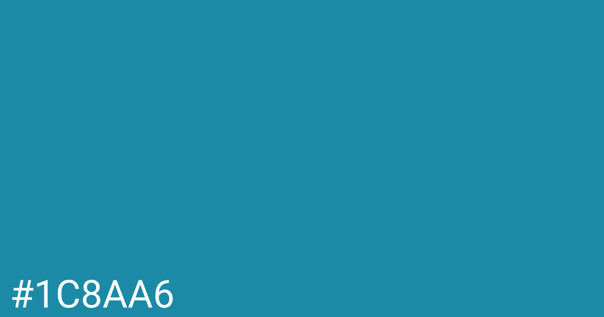 Hex color #1c8aa6 graphic