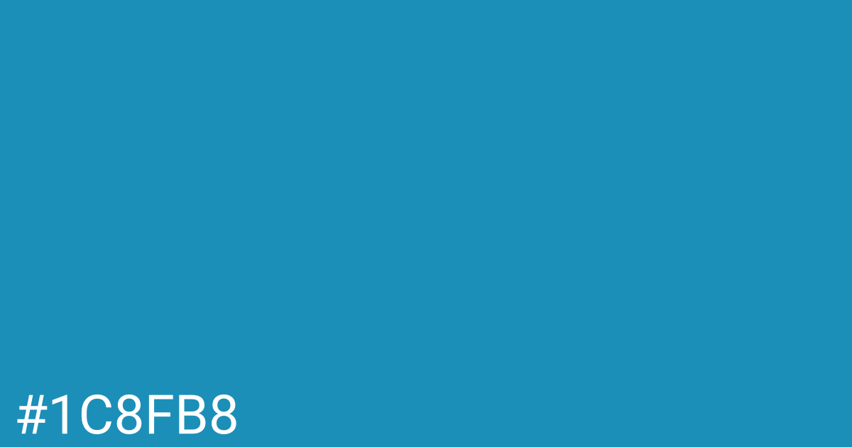 Hex color #1c8fb8 graphic