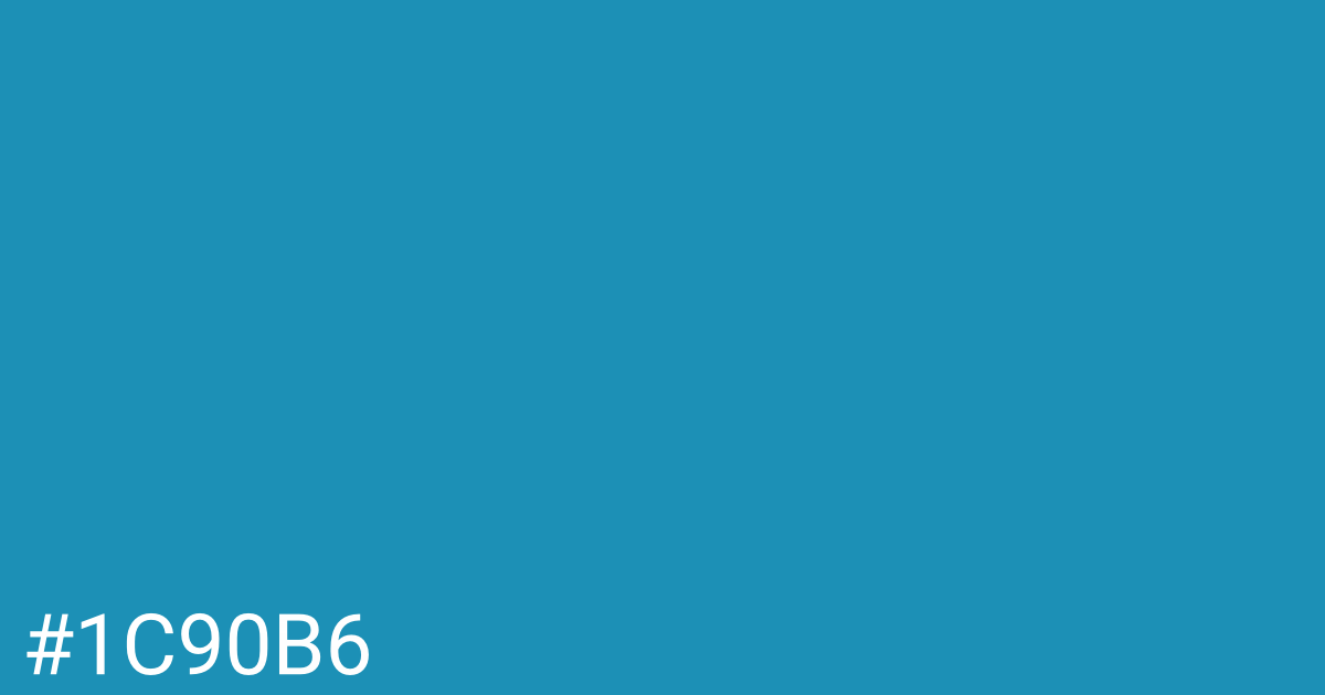 Hex color #1c90b6 graphic