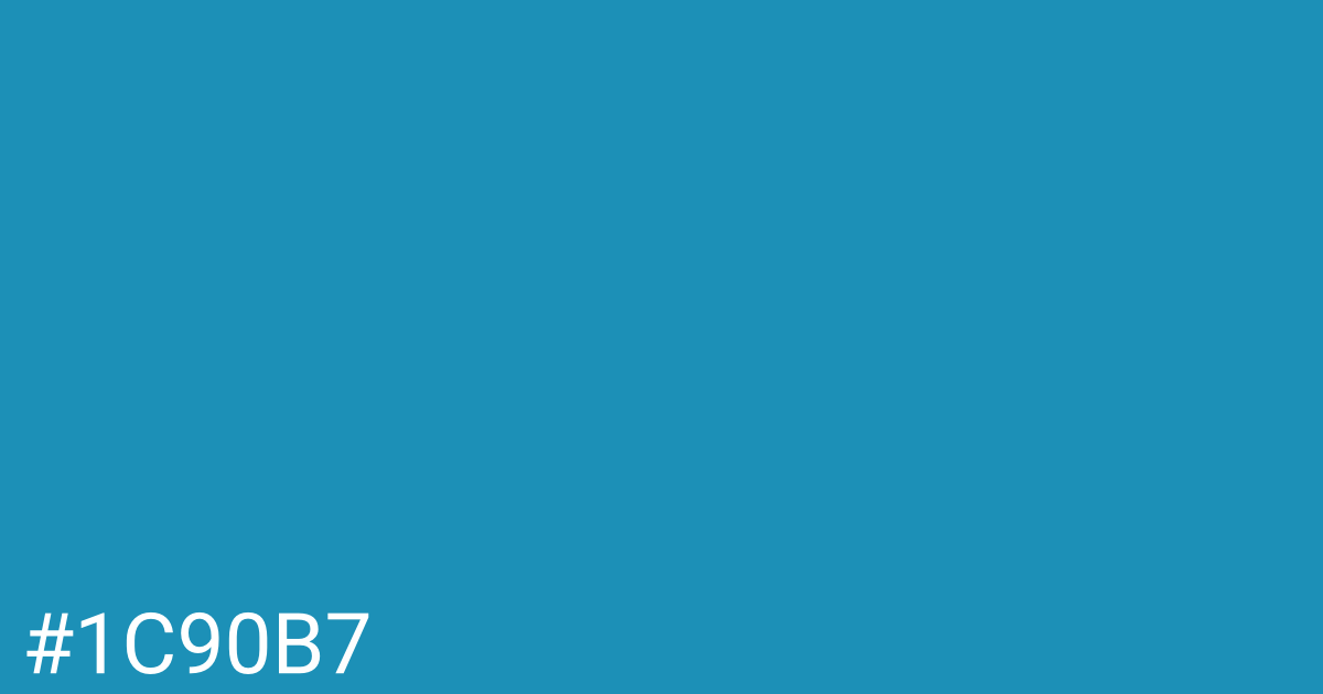 Hex color #1c90b7 graphic