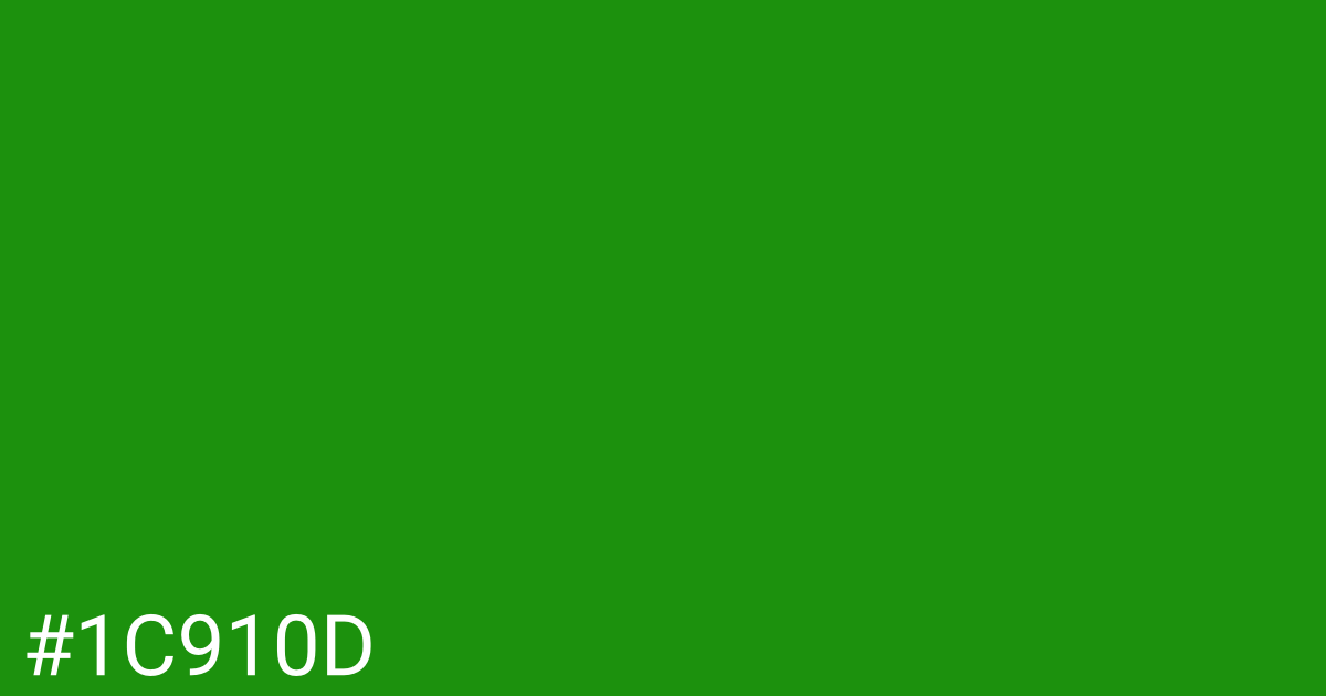 Hex color #1c910d graphic