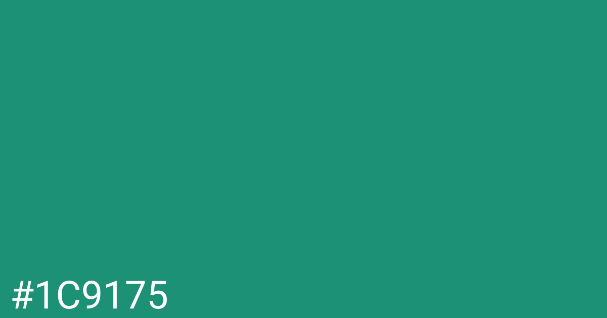 Hex color #1c9175 graphic