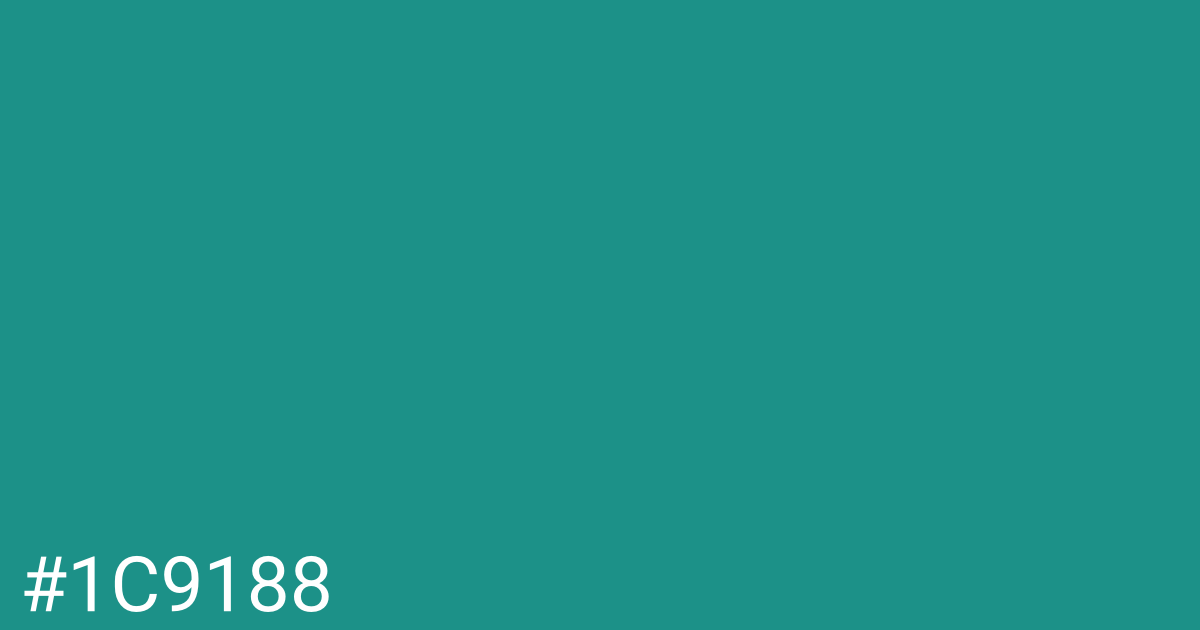 Hex color #1c9188 graphic