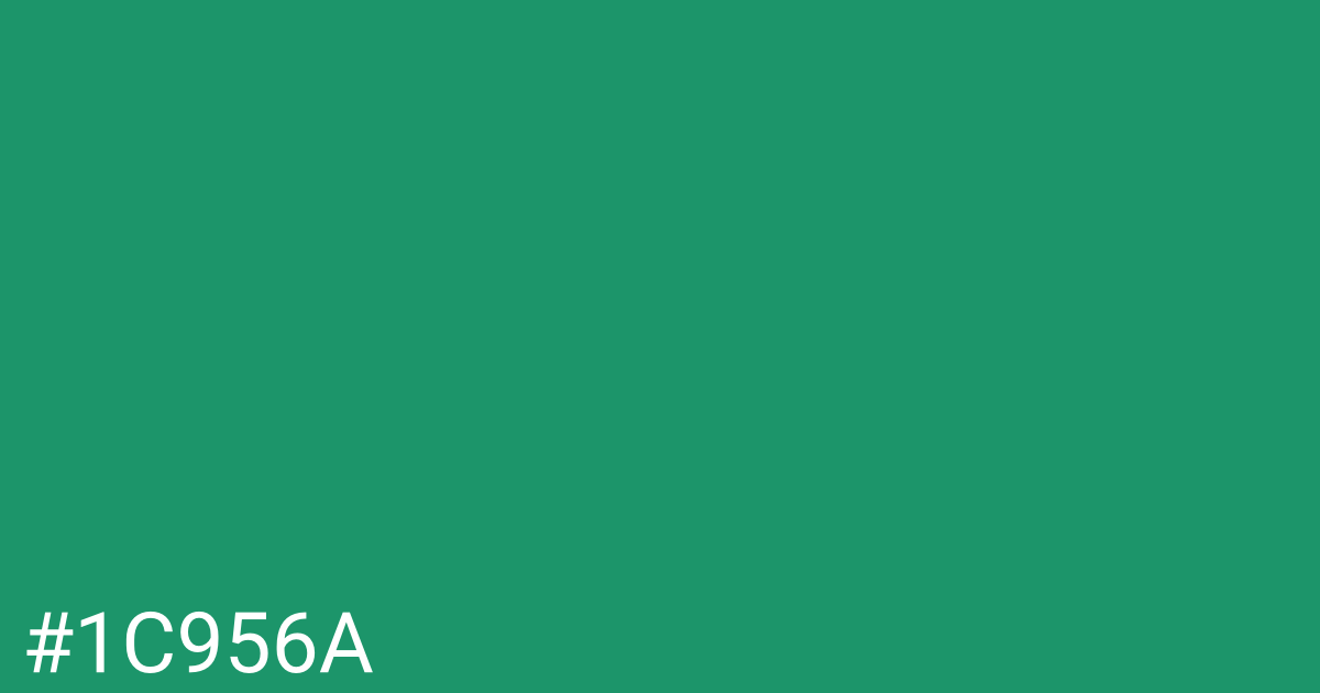 Hex color #1c956a graphic