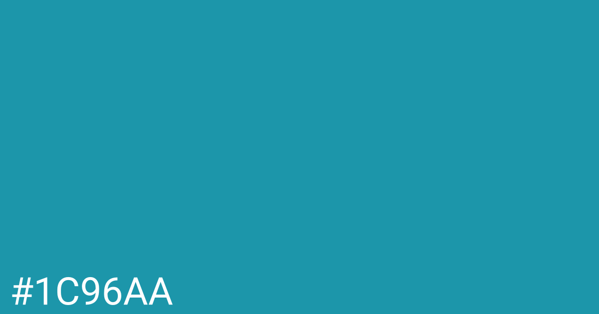 Hex color #1c96aa graphic
