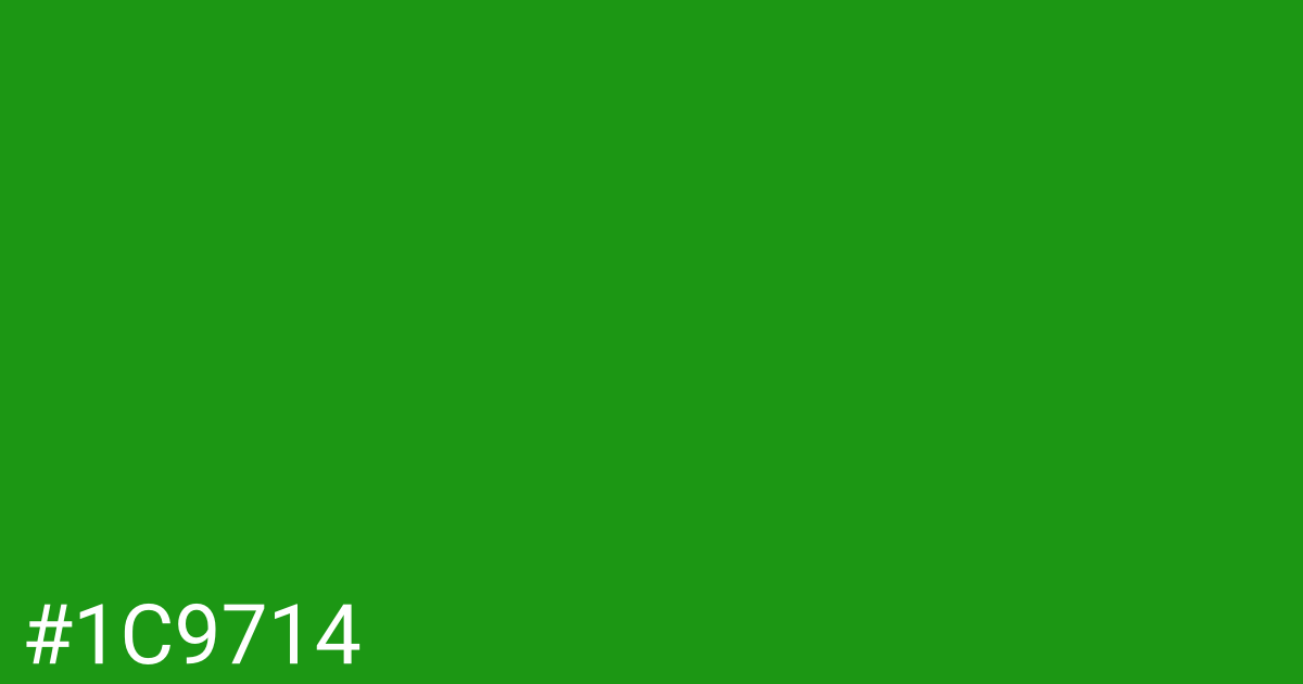 Hex color #1c9714 graphic