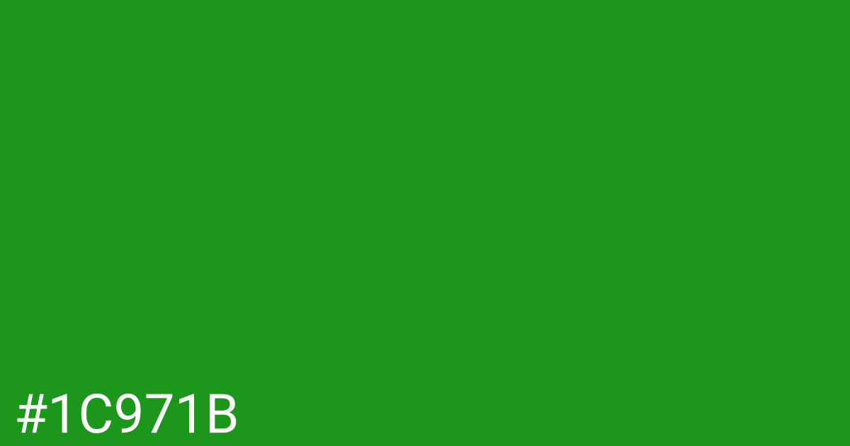 Hex color #1c971b graphic