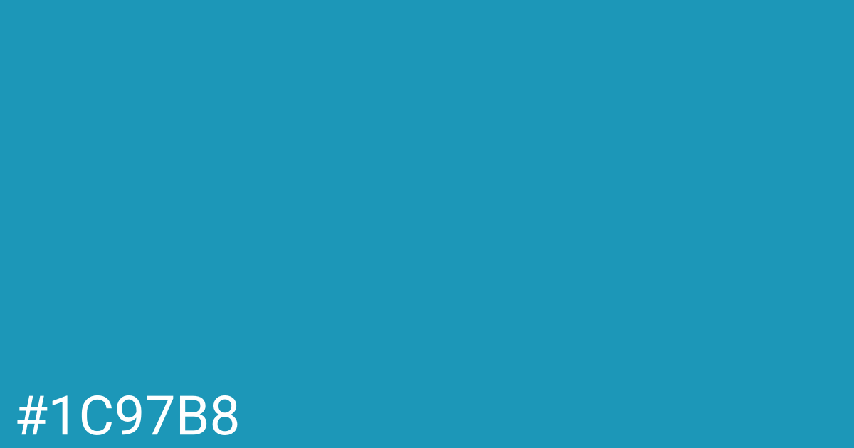 Hex color #1c97b8 graphic