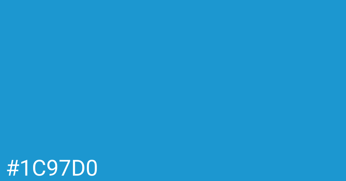 Hex color #1c97d0 graphic