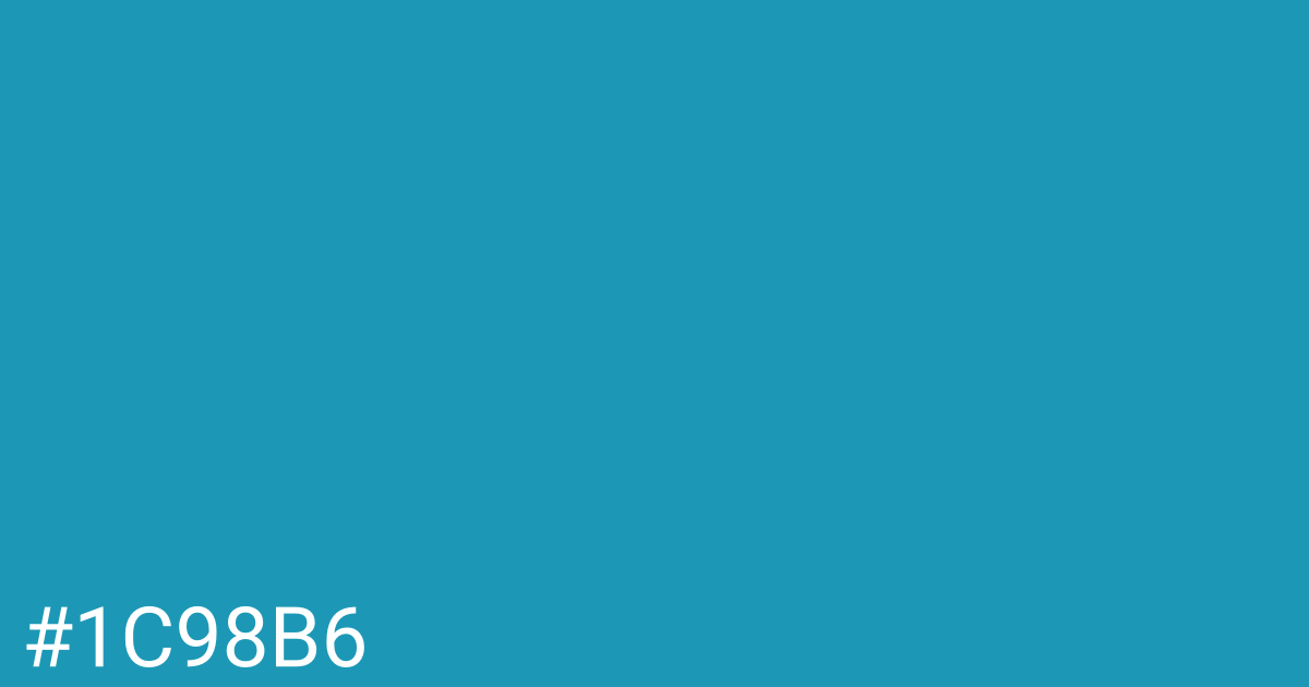 Hex color #1c98b6 graphic