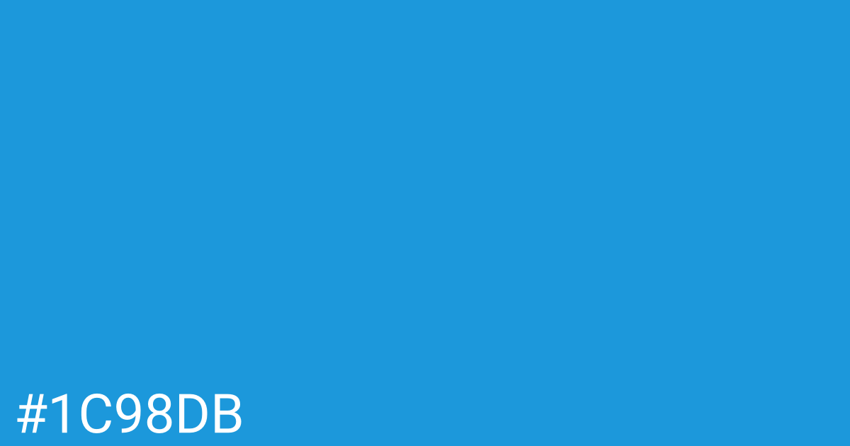 Hex color #1c98db graphic