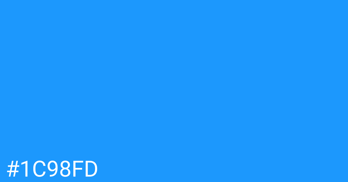 Hex color #1c98fd graphic