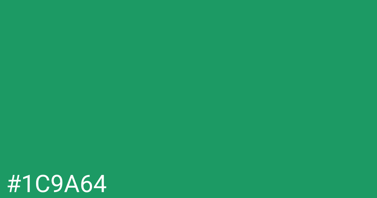 Hex color #1c9a64 graphic