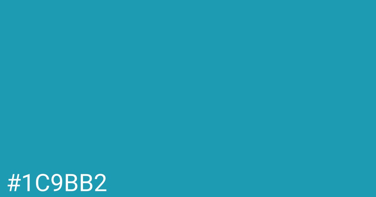 Hex color #1c9bb2 graphic