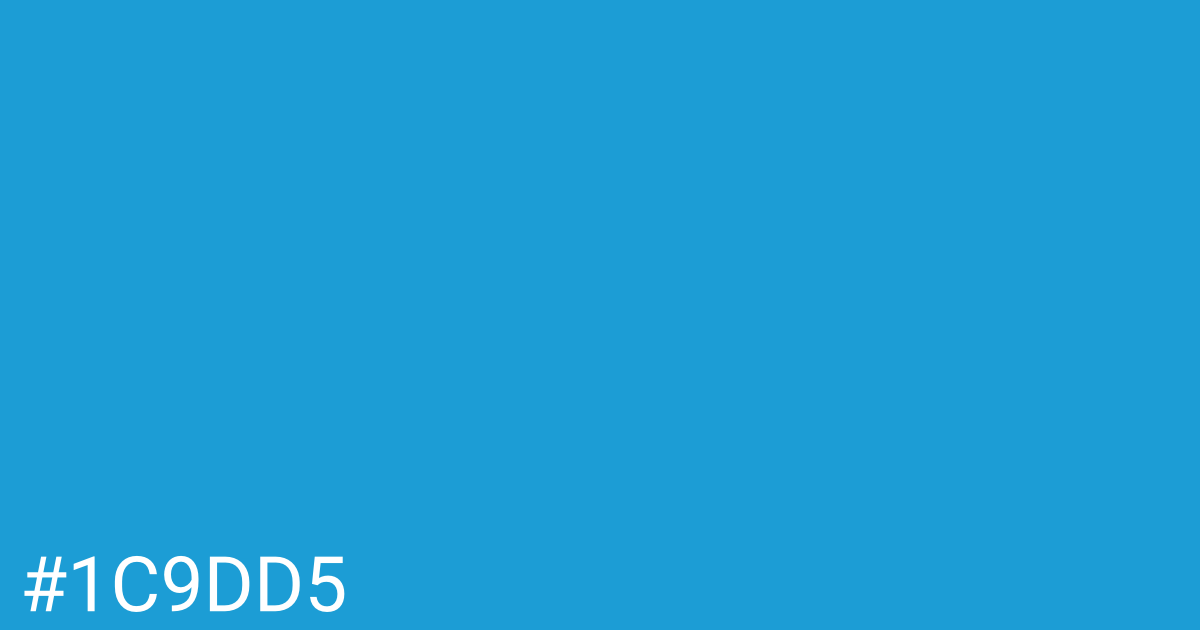 Hex color #1c9dd5 graphic