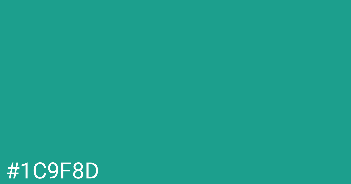 Hex color #1c9f8d graphic