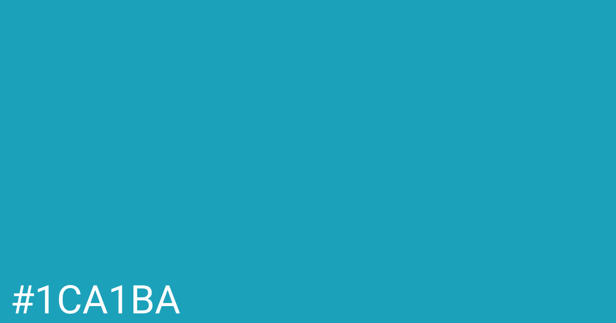 Hex color #1ca1ba graphic