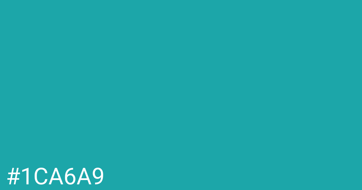 Hex color #1ca6a9 graphic
