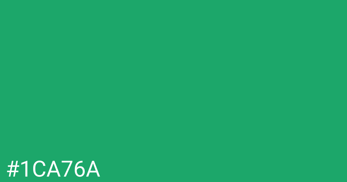 Hex color #1ca76a graphic