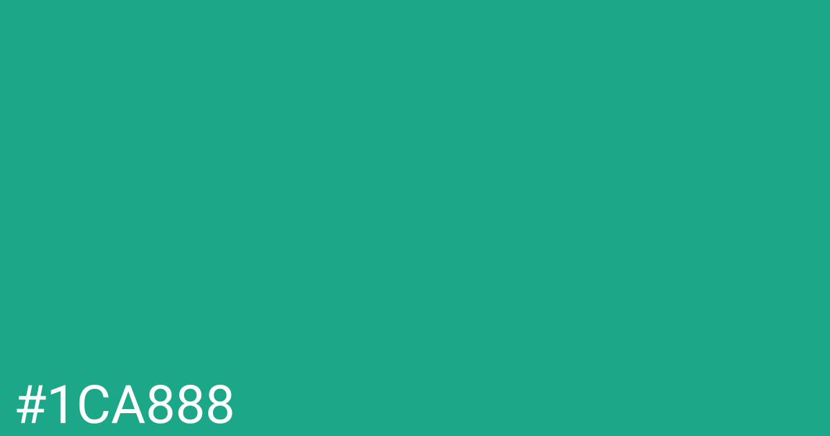 Hex color #1ca888 graphic