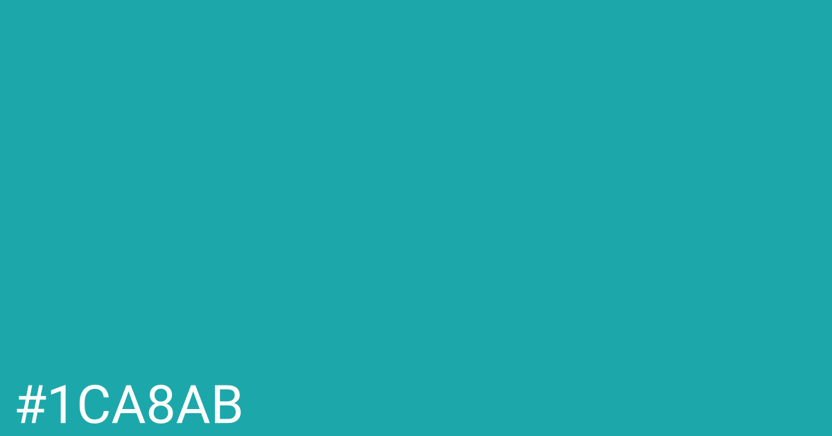 Hex color #1ca8ab graphic