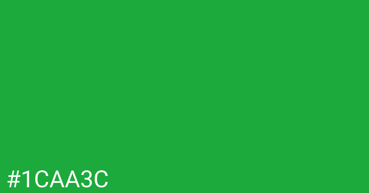 Hex color #1caa3c graphic
