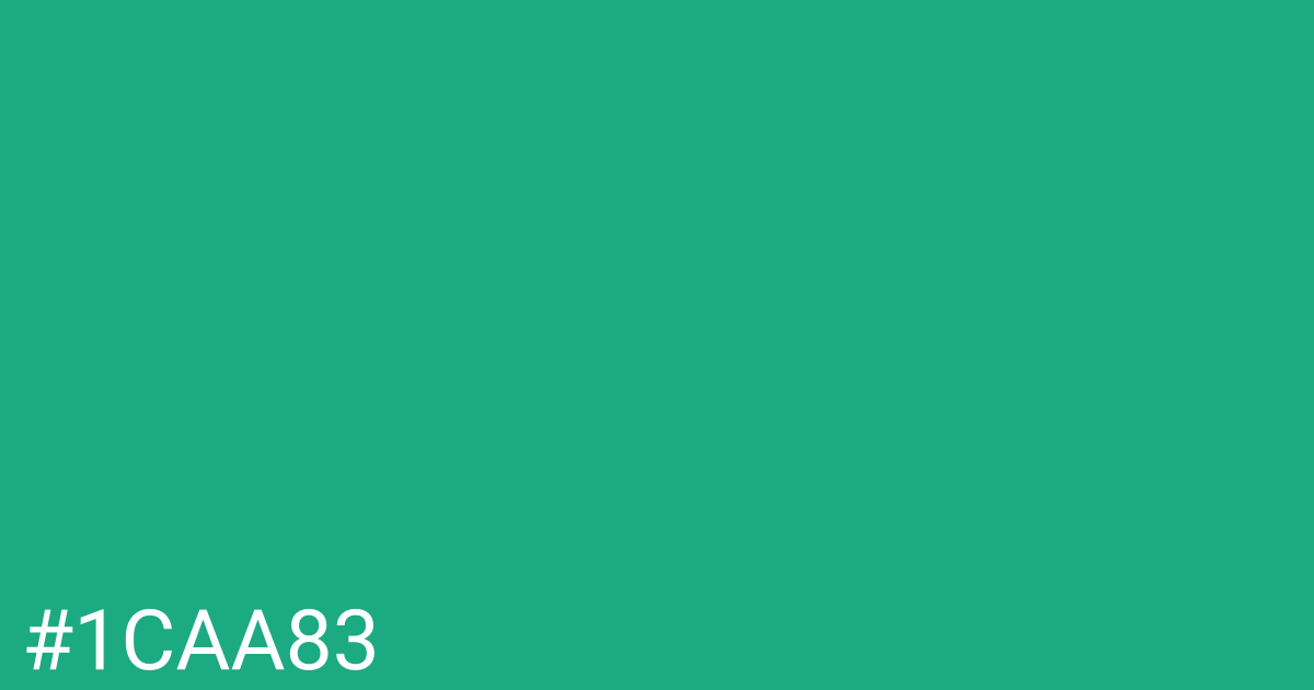 Hex color #1caa83 graphic
