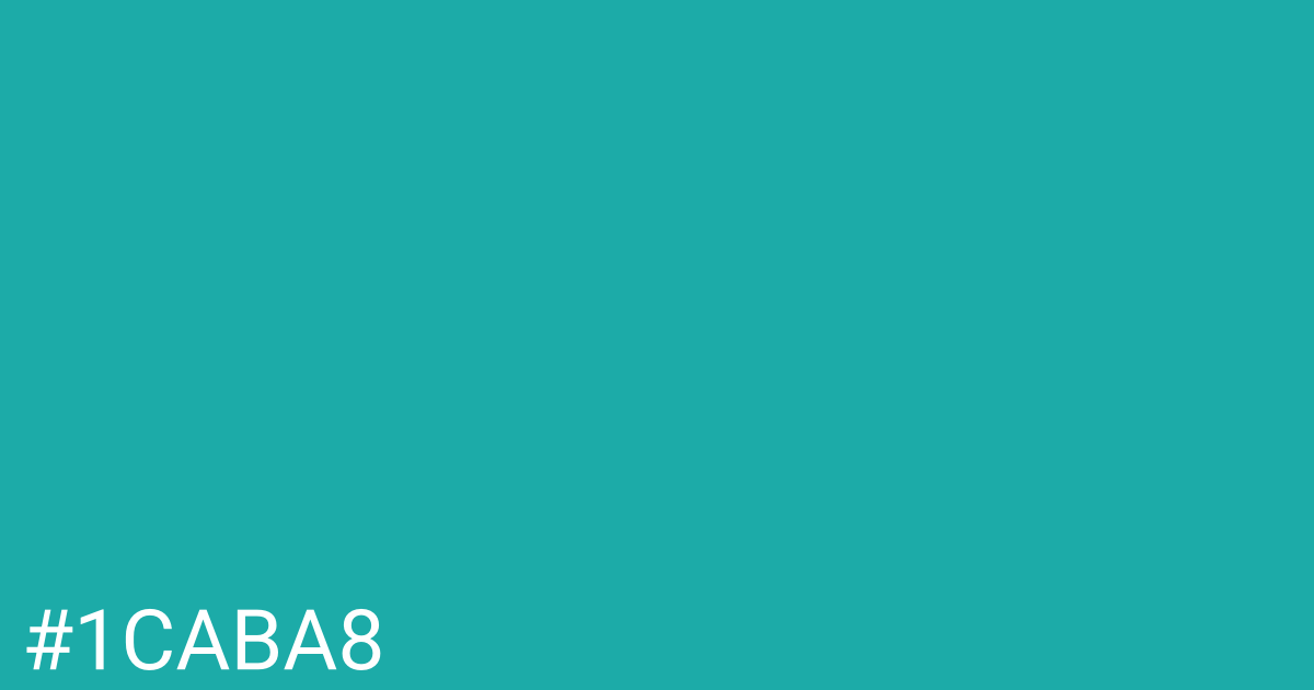 Hex color #1caba8 graphic
