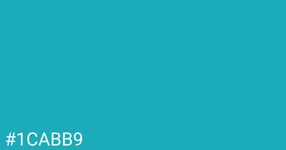 Hex color #1cabb9 graphic