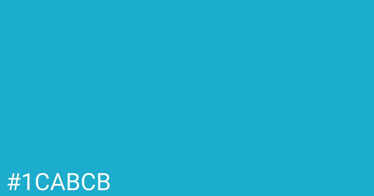 Hex color #1cabcb graphic